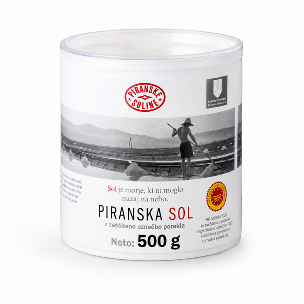 Pirano jūros druska su saugoma kilmės vietos nuoroda 500 g